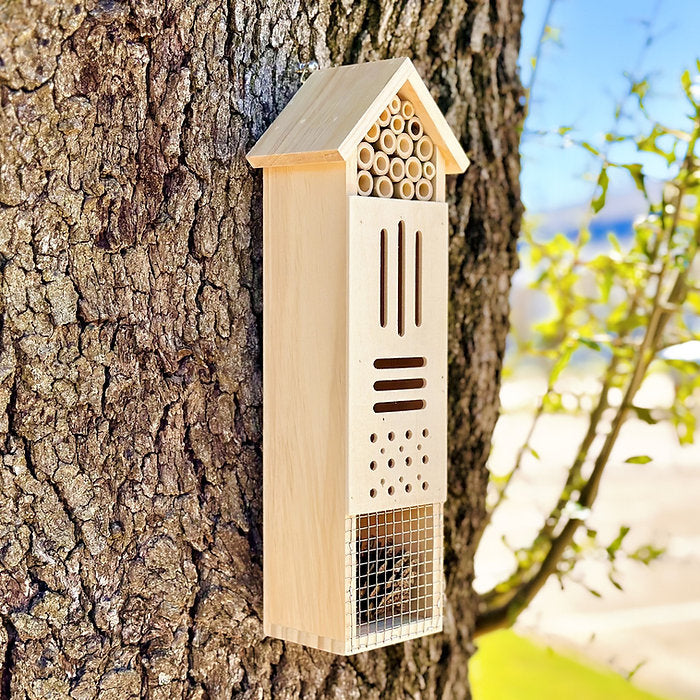Pollination Castle - Large Wooden Bug House For Bee's, Butterflies, & Ladybugs