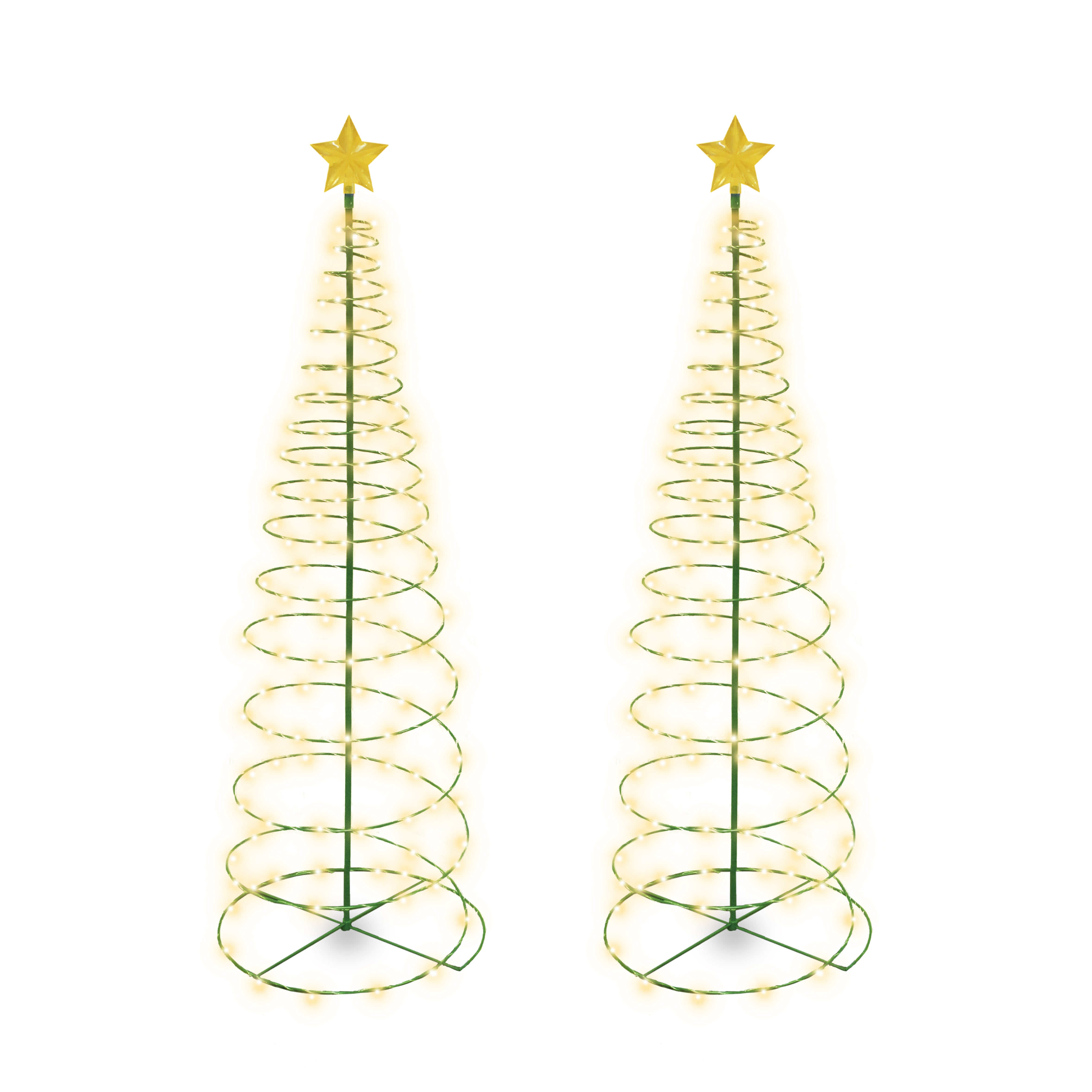 MERRYLITE - 4ft Tall Solar LED Metal Christmas Tree - Multicolor or Warm White
