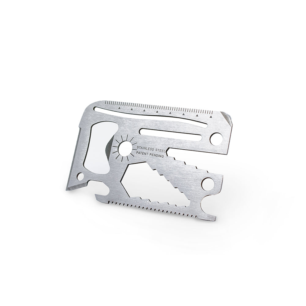 Wallet Wizard 26 in 1 Multi Tool - Slim Steel Pocket Tool with 17 Functions